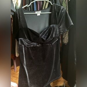 Unique Vintage faux velvet sweetheart top